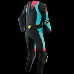 Dainese LAGUNA SECA 6 - EINTEILIGER PERFORIERTER LEDERANZUG HERREN BLACK/WATER/FUXIA Online
