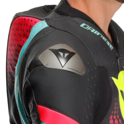Dainese LAGUNA SECA 6 - EINTEILIGER PERFORIERTER LEDERANZUG HERREN BLACK/WATER/FUXIA Online