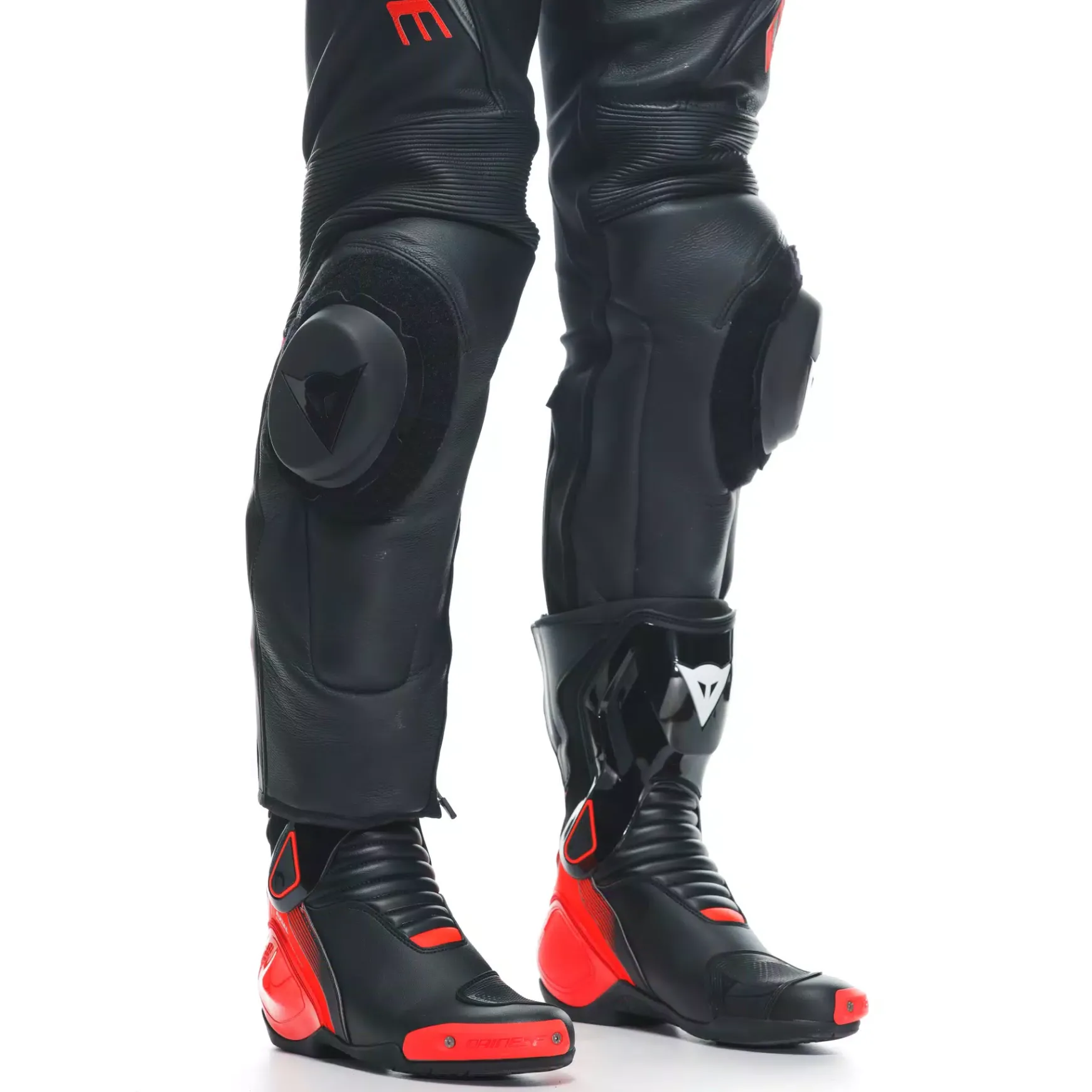 Dainese LAGUNA SECA 5 2PCS LEATHER SUIT BLACK/ANTHRACITE/FLUO-RED New