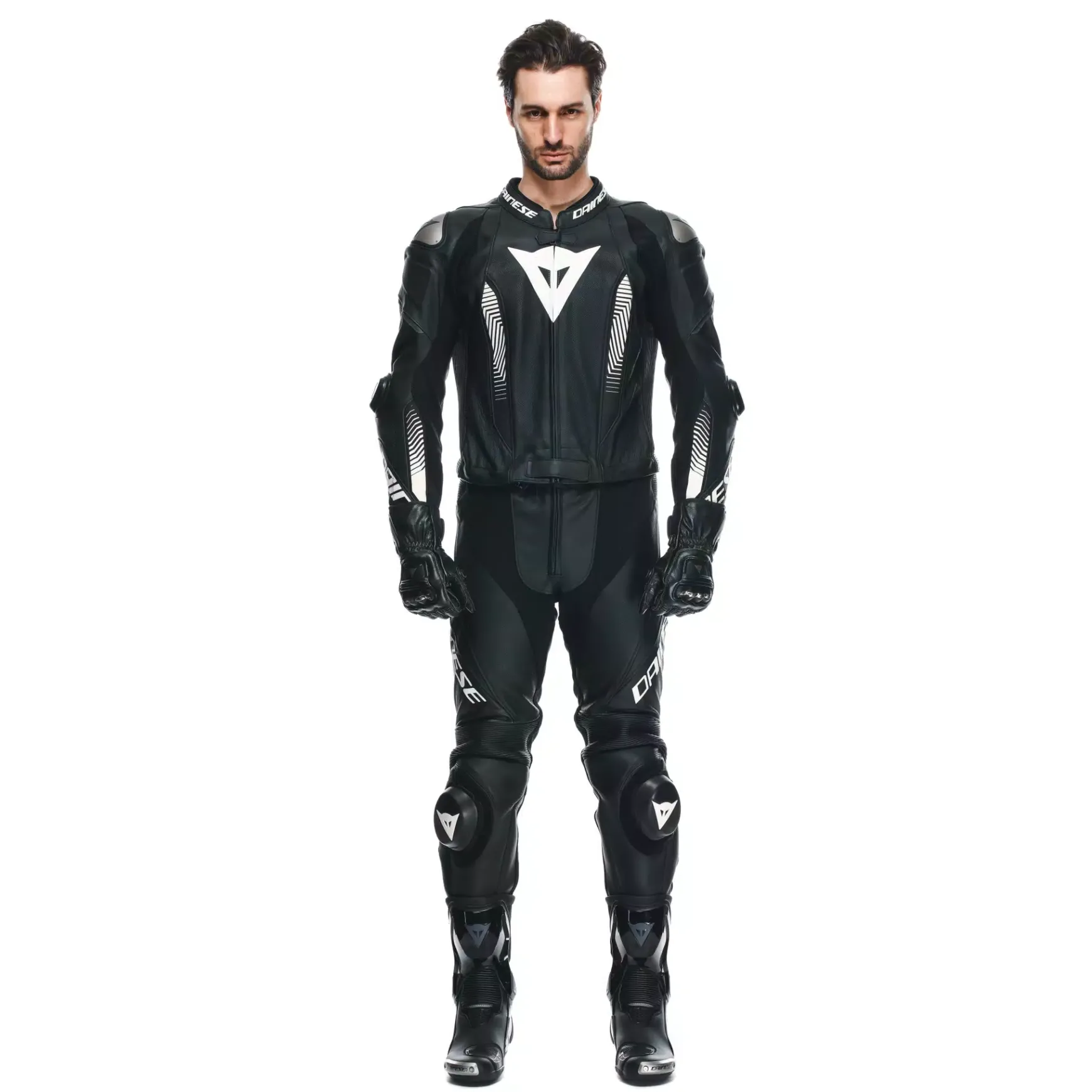 Dainese LAGUNA SECA 5 2PCS LEATHER SUIT PERF. BLACK/BLACK/WHITE