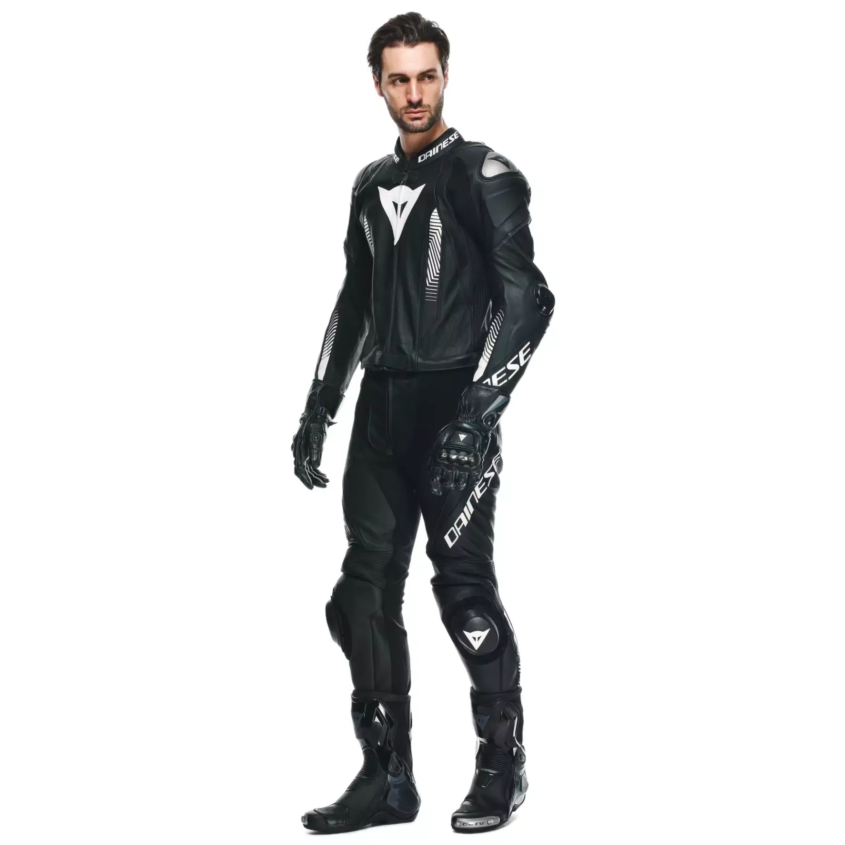 Dainese LAGUNA SECA 5 2PCS LEATHER SUIT PERF. BLACK/BLACK/WHITE