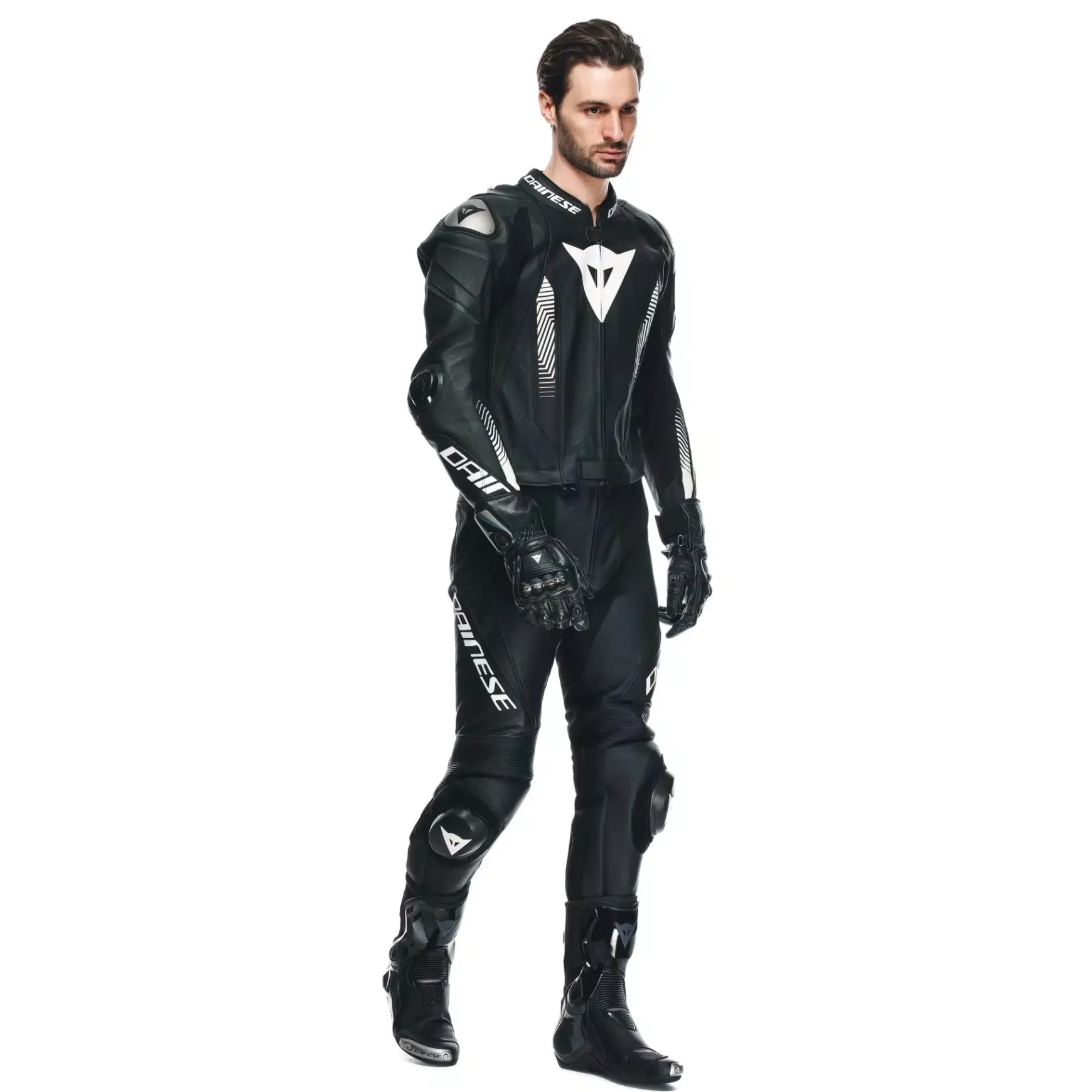Dainese LAGUNA SECA 5 2PCS LEATHER SUIT PERF. BLACK/BLACK/WHITE