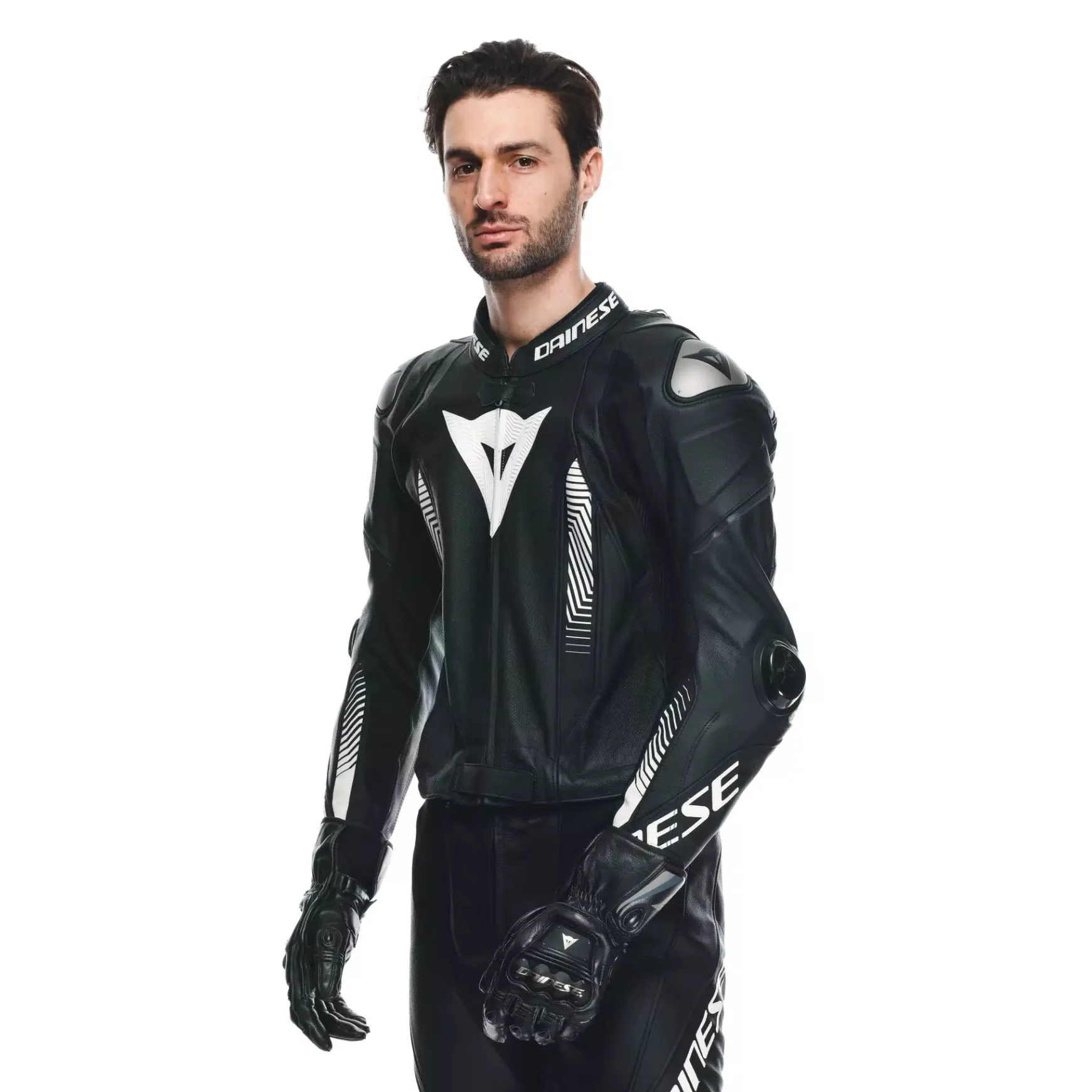 Dainese LAGUNA SECA 5 2PCS LEATHER SUIT PERF. BLACK/BLACK/WHITE