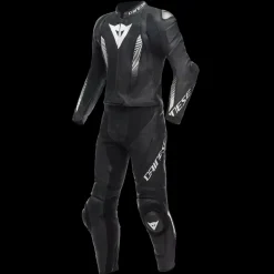 Dainese LAGUNA SECA 5 2PCS LEATHER SUIT BLACK/BLACK/WHITE Sale