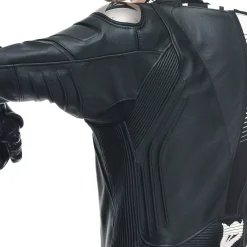 Dainese LAGUNA SECA 5 2PCS LEATHER SUIT BLACK/BLACK/WHITE Sale