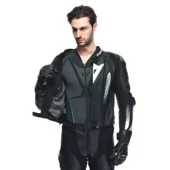 Dainese LAGUNA SECA 5 2PCS LEATHER SUIT BLACK/BLACK/WHITE Sale