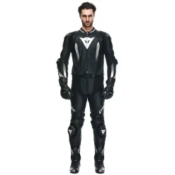 Dainese LAGUNA SECA 5 2PCS LEATHER SUIT BLACK/BLACK/WHITE Sale
