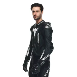 Dainese LAGUNA SECA 5 2PCS LEATHER SUIT BLACK/BLACK/WHITE Sale