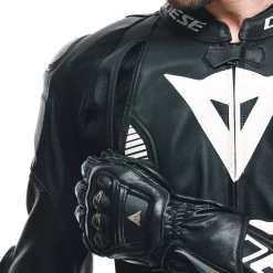 Dainese LAGUNA SECA 5 2PCS LEATHER SUIT BLACK/BLACK/WHITE Sale