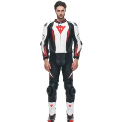 Dainese LAGUNA SECA 5 2PCS LEATHER SUIT BLACK/WHITE/LAVA-RED Online