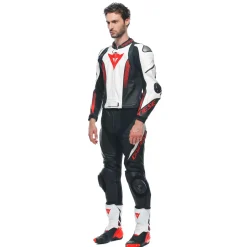 Dainese LAGUNA SECA 5 2PCS LEATHER SUIT BLACK/WHITE/LAVA-RED Online