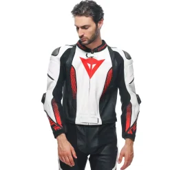 Dainese LAGUNA SECA 5 2PCS LEATHER SUIT BLACK/WHITE/LAVA-RED Online