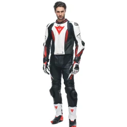 Dainese LAGUNA SECA 5 2PCS LEATHER SUIT BLACK/WHITE/LAVA-RED Online