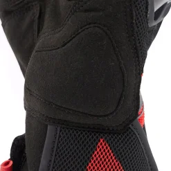 Dainese MIG 3 AIR TEX GLOVES BLACK/RED-LAVA