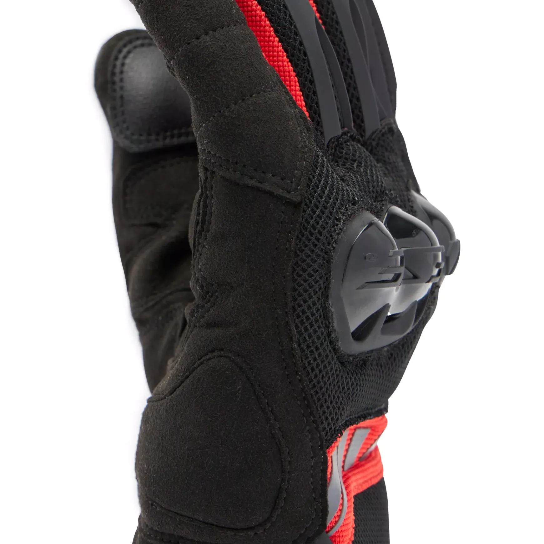 Dainese MIG 3 AIR TEX GLOVES BLACK/RED-LAVA