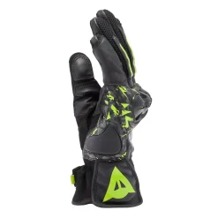 Dainese MIG 3 UNISEX LEATHER GLOVES BLACK/ANTHRACITE/YELLOW-FLUO