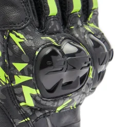 Dainese MIG 3 UNISEX LEATHER GLOVES BLACK/ANTHRACITE/YELLOW-FLUO