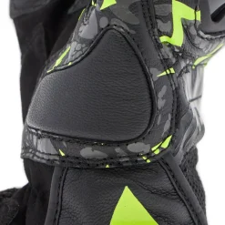 Dainese MIG 3 UNISEX LEATHER GLOVES BLACK/ANTHRACITE/YELLOW-FLUO
