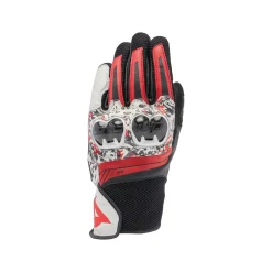 Dainese MIG 3 UNISEX LEATHER GLOVES BLACK/RED SPRAY/WHITE
