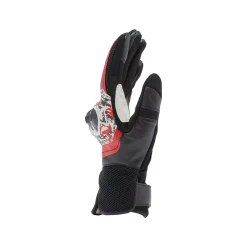 Dainese MIG 3 UNISEX LEATHER GLOVES BLACK/RED SPRAY/WHITE