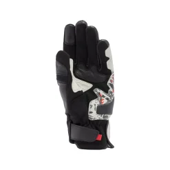 Dainese MIG 3 UNISEX LEATHER GLOVES BLACK/RED SPRAY/WHITE
