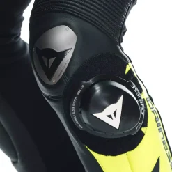 Dainese MISANO 3 PERF. D-AIR® 1PC LEATHER SUIT BLACK/ANTHRACITE/FLUO-YELLOW Best