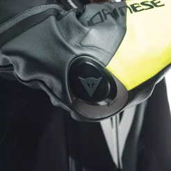 Dainese MISANO 3 PERF. D-AIR® 1PC LEATHER SUIT BLACK/ANTHRACITE/FLUO-YELLOW Best