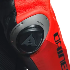 Dainese MISANO 3 PERF. D-AIR® 1PC LEATHER SUIT WMN BLACK/RED/FLUO-RED Outlet