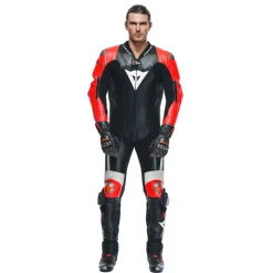 Dainese MUGELLO 3 PERF. D-AIR® 1PC LEATHER SUIT BLACK/FLUO-RED/WHITE Online