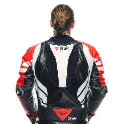 Dainese MUGELLO 3 PERF. D-AIR® 1PC LEATHER SUIT BLACK/FLUO-RED/WHITE Online