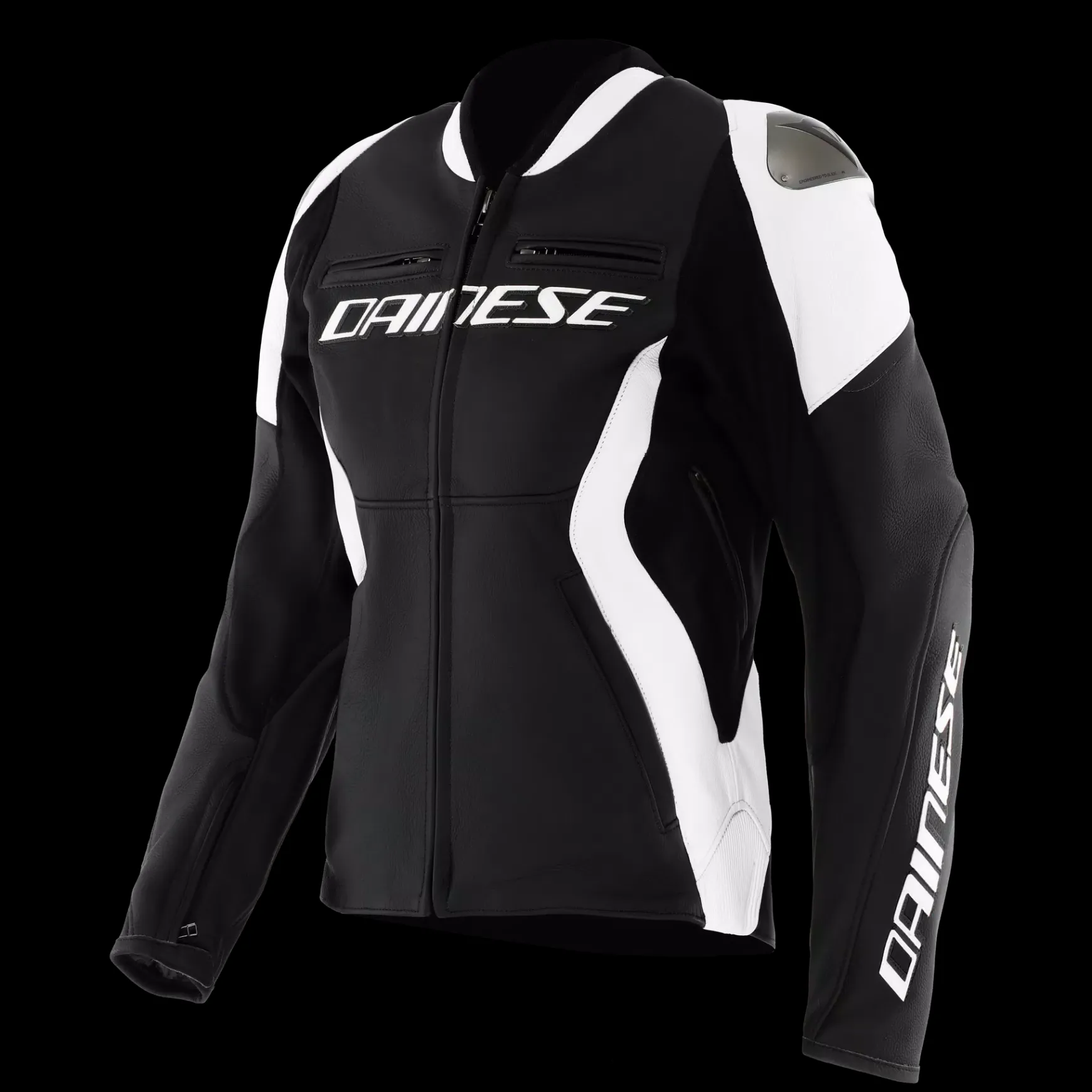 Dainese RACING 5 - DAMEN-MOTORSCHUTZJACKE AUS LEDER BLACK/WHITE Hot
