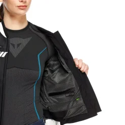 Dainese RACING 5 - DAMEN-MOTORSCHUTZJACKE AUS LEDER BLACK/WHITE Hot