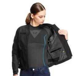 Dainese RACING 5 - DAMEN-MOTORSCHUTZJACKE AUS LEDER BLACK/BLACK Discount