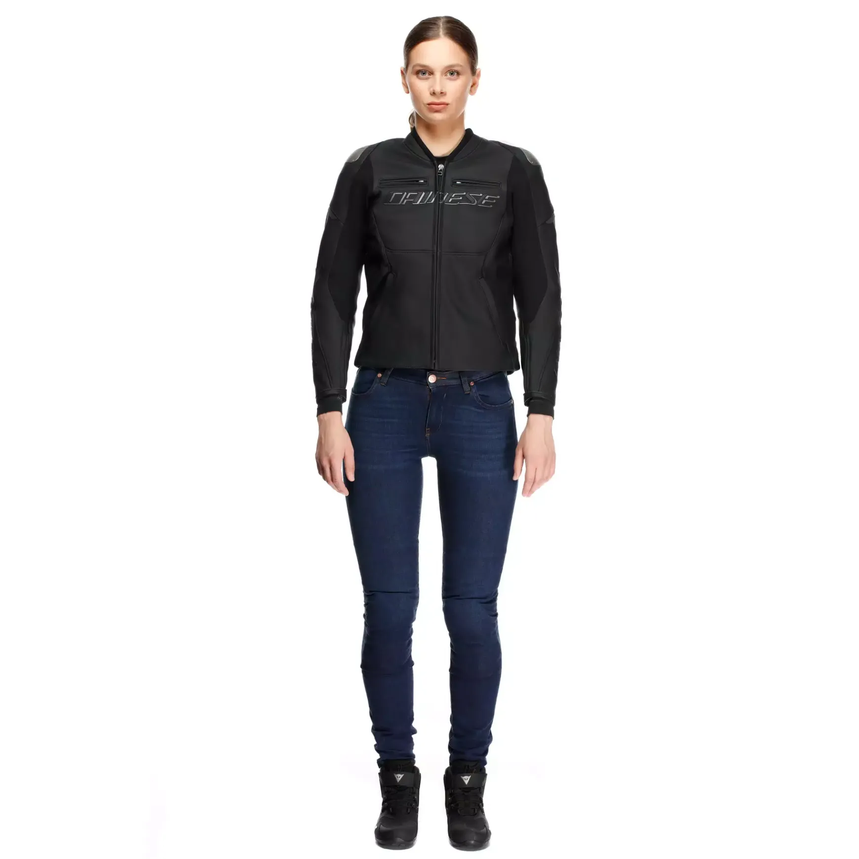 Dainese RACING 5 - DAMEN-MOTORSCHUTZJACKE AUS LEDER BLACK/BLACK Discount