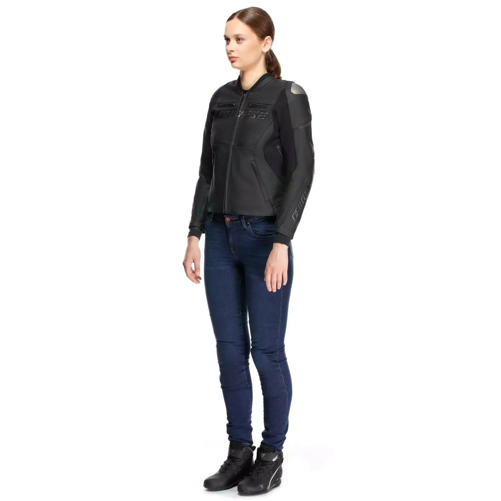 Dainese RACING 5 - DAMEN-MOTORSCHUTZJACKE AUS LEDER BLACK/BLACK Discount