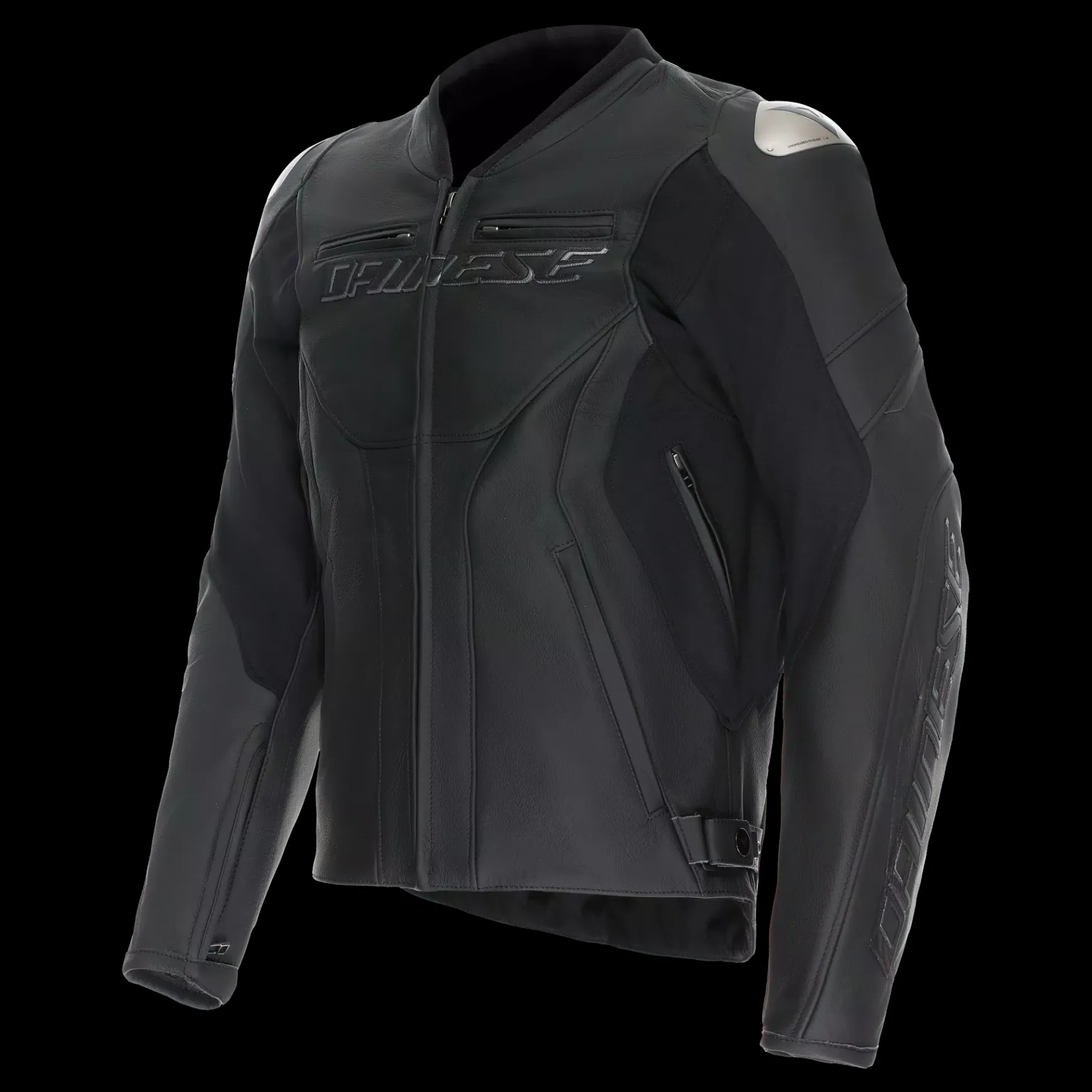 Dainese RACING 5 - MOTORRAD LEDERJACKE HERREN - GRÖSSE SHORT/TALL (S/T) BLACK/BLACK/BLACK Sale