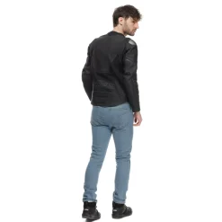 Dainese RACING 5 - MOTORRAD LEDERJACKE HERREN - GRÖSSE SHORT/TALL (S/T) BLACK/BLACK/BLACK Sale