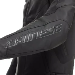 Dainese RACING 5 - MOTORRAD LEDERJACKE HERREN - GRÖSSE SHORT/TALL (S/T) BLACK/BLACK/BLACK Sale