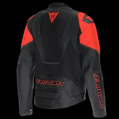 Dainese RACING 5 - MOTORRADLEDERJACKE HERREN BLACK/BLACK/RED-FLUO