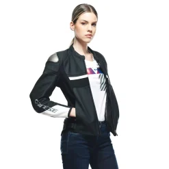 Dainese RAPIDA LADY LEATHER JACKET BLACK-MATT/BLACK-MATT/WHITE Online