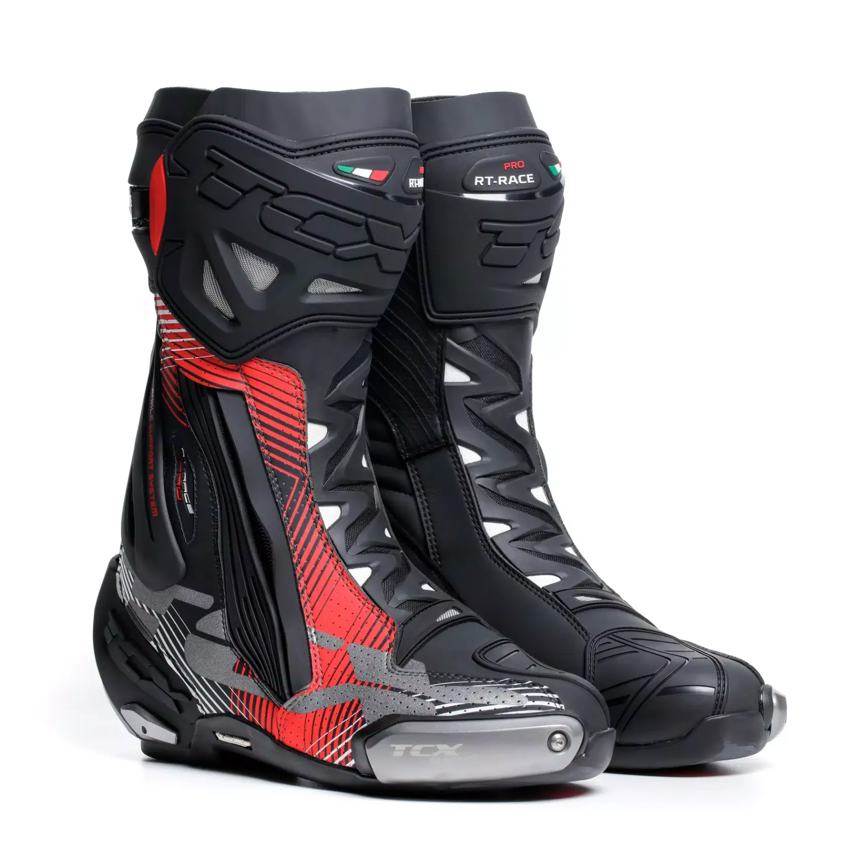 Dainese RT-RACE PRO AIR RACING MOTORRADSTIEFEL HERREN - SCHWARZ/ROT/WEISS Clearance