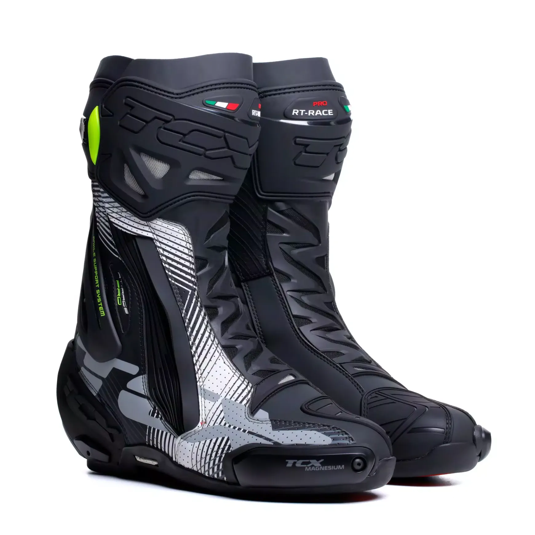 Dainese RT-RACE PRO AIR RACING MOTORRADSTIEFEL HERREN - SCHWARZ/WEISS/GRAU Best