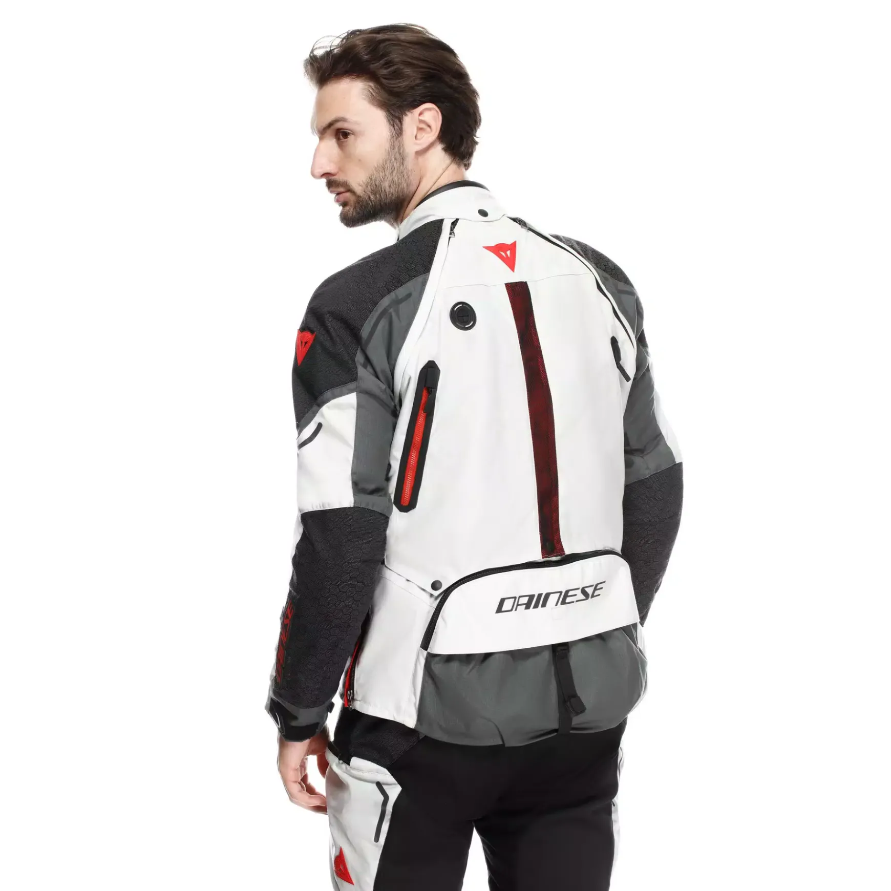 Dainese SUPER ADVENTURE ABSØLUTESHELL™ - MOTORRADJACKE OFF-ROAD HERREN GLACIER-GREY/IRON-GATE/RED Clearance