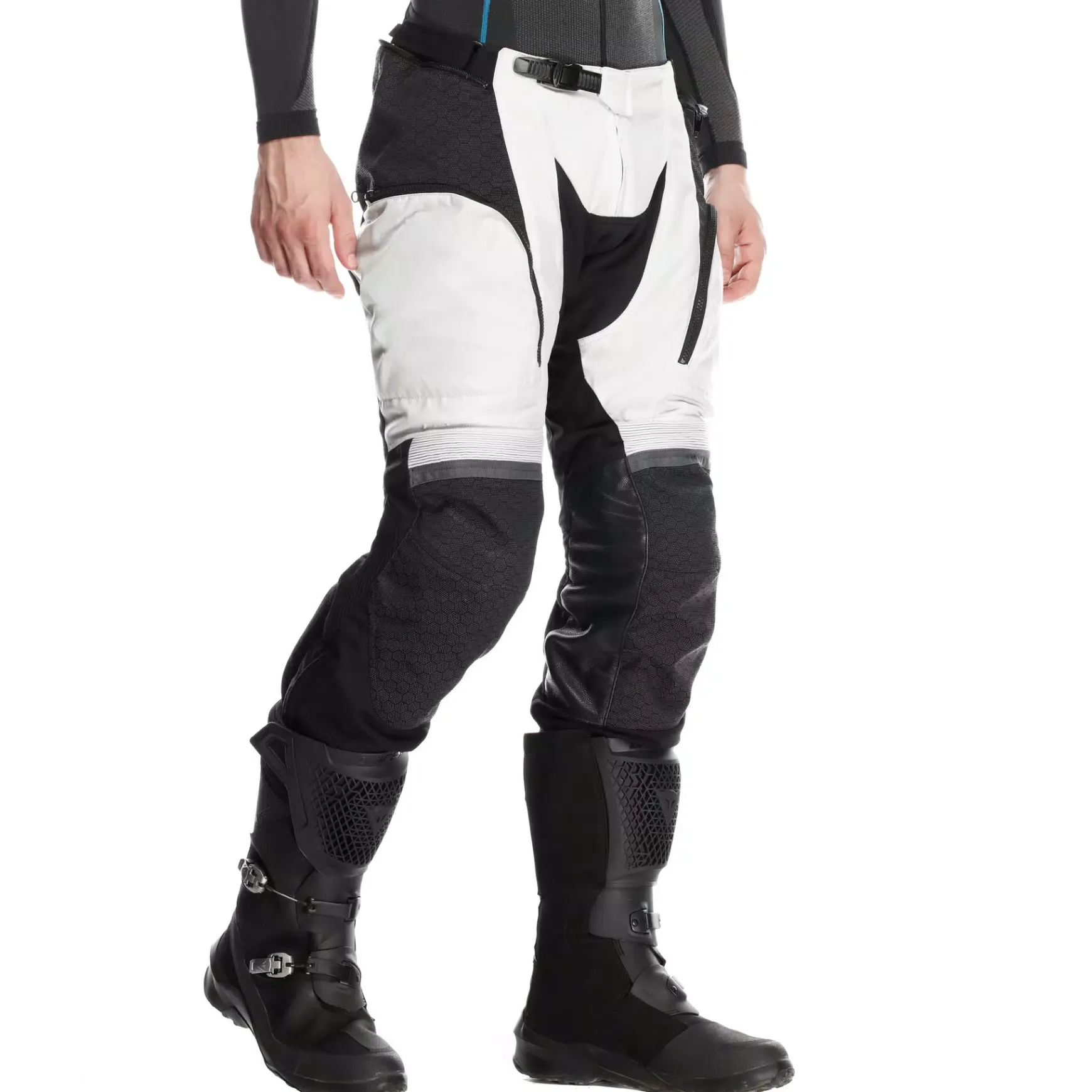 Dainese SUPER ADVENTURE ABSØLUTESHELL™ - OFF-ROAD-MOTORENHOSEN HERREN BLACK/GLACIER-GREY/RED New