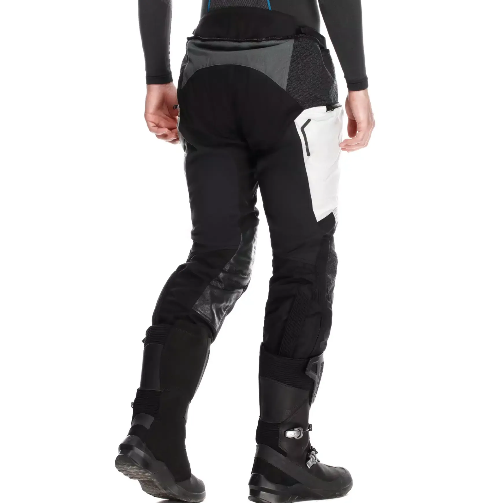 Dainese SUPER ADVENTURE ABSØLUTESHELL™ - OFF-ROAD-MOTORENHOSEN HERREN BLACK/GLACIER-GREY/RED New
