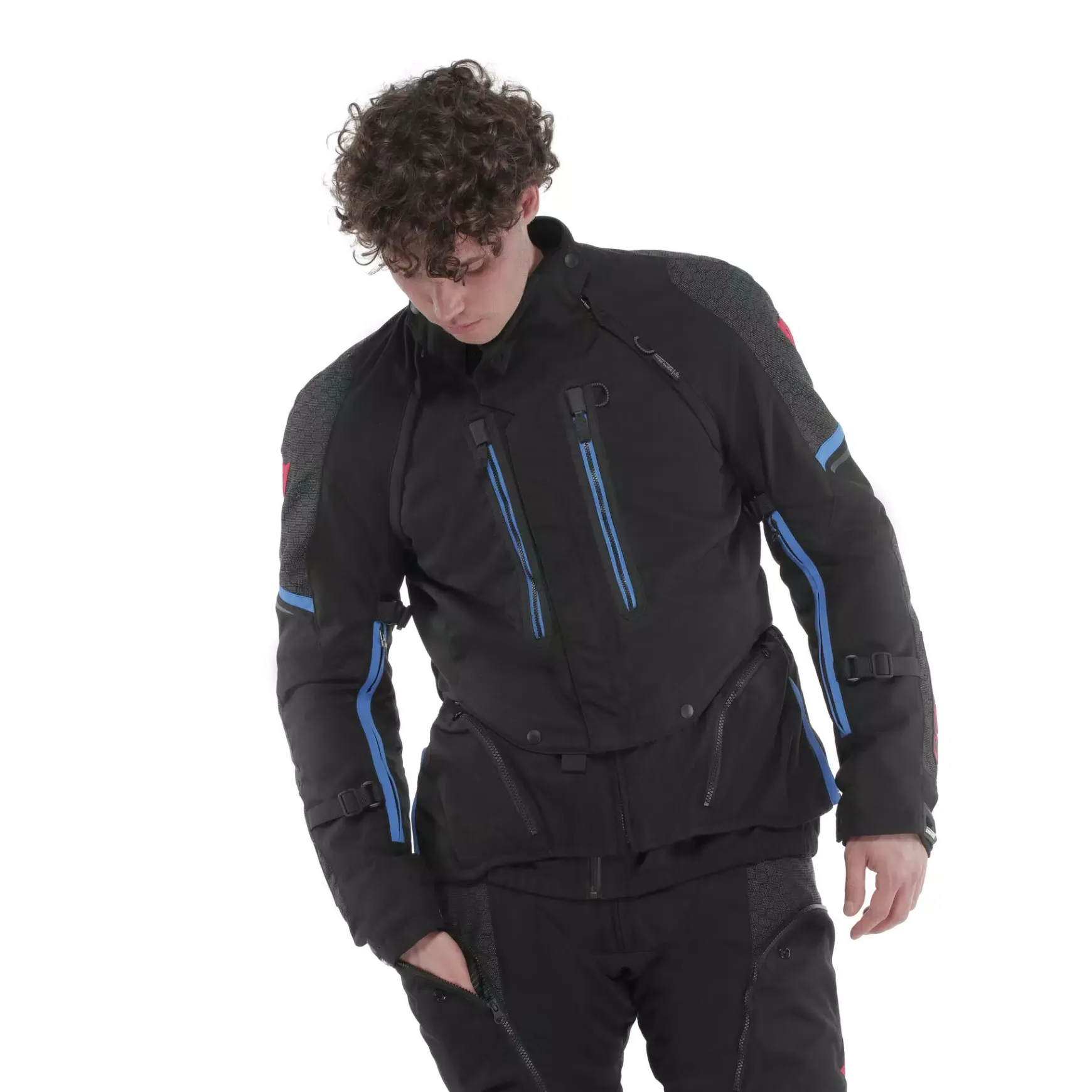 Dainese SUPER ADVENTURE ABSØLUTESHELL™ - MOTORRADJACKE OFF-ROAD HERREN BLACK/BLACK/BLUE Outlet