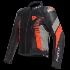Dainese SUPER RIDER 2 ABSOLUTESHELL™ JACKET BLACK/DARK-GULL-GRAY/FLUO-RED Hot