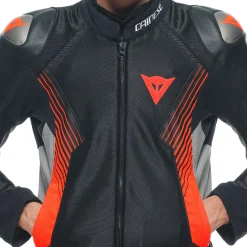 Dainese SUPER RIDER 2 ABSOLUTESHELL™ JACKET BLACK/DARK-GULL-GRAY/FLUO-RED Hot