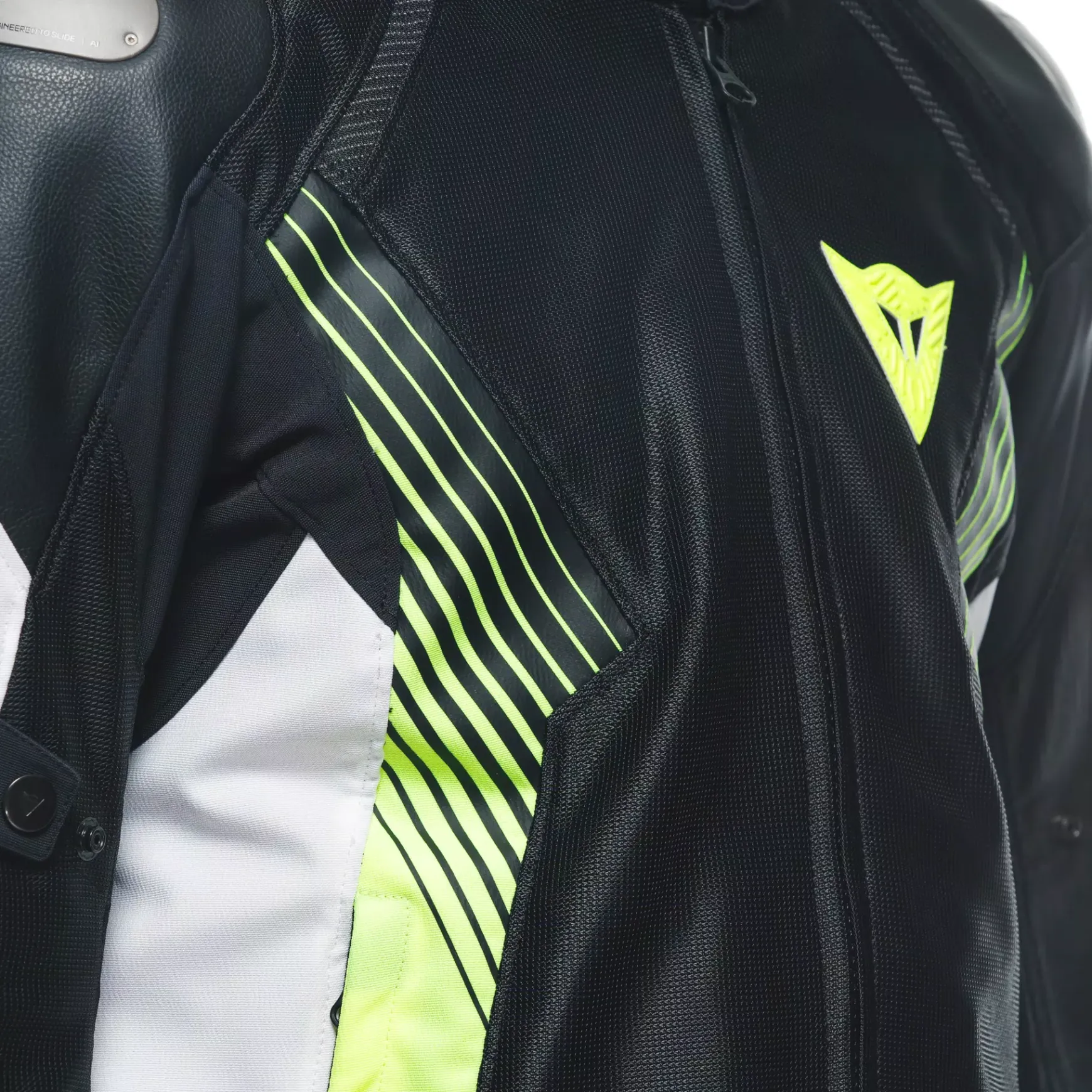 Dainese SUPER RIDER 2 ABSOLUTESHELL™ JACKET BLACK/WHITE/FLUO-YELLOW Sale