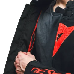 Dainese SUPER SPEED 4 - PERFORIERTE LEDER-MOTORRADJACKE HERREN BLACK-MATT/WHITE/FLUO-RED